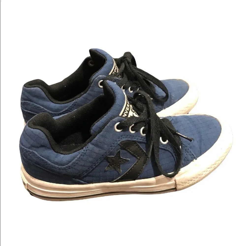 Converse El Distrito Ripstop All Stars youth sneakers‎ size 13 in blue and black
